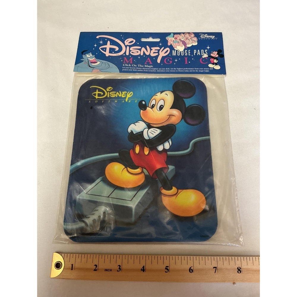 Vintage Disney Software Magic Mickey Mouse Pad New Sealed Retro Blue Yellow